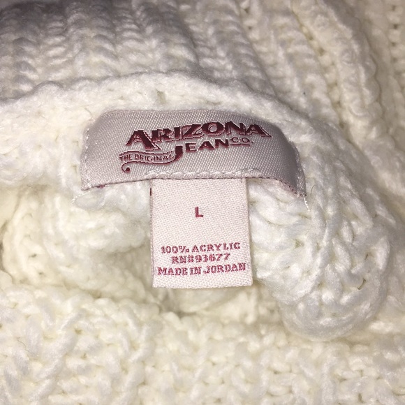 Thick Knitted Turtleneck White Arizona Sweater - Picture 3 of 3